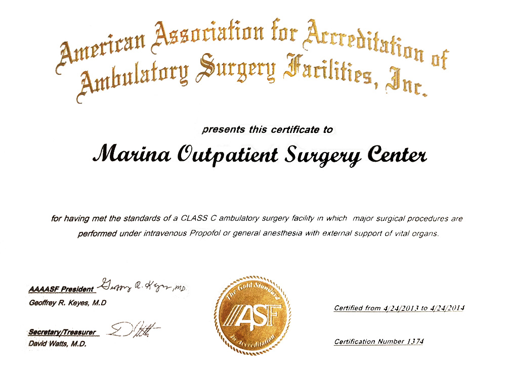 American Association of Accreditation of Ambulatory Surgery Facilities